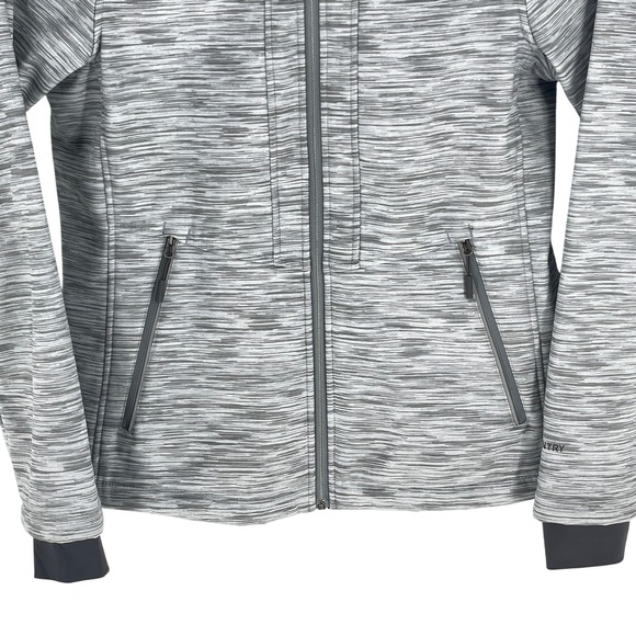 Women's Free Country Freeform II Super Softshell Jacket Medium Gray White Hooded - Picture 6 of 13